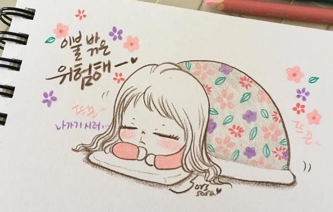 美女插畫師的Q版彩鉛畫，治愈系畫風讓10萬人愛上手繪