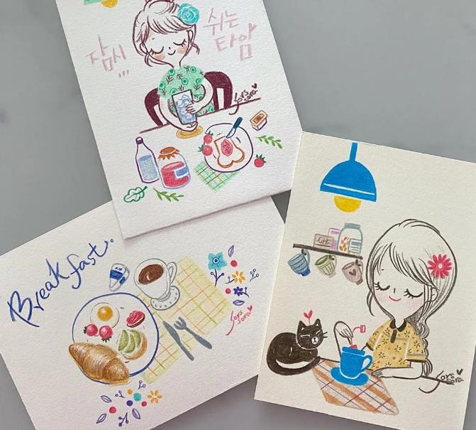 美女插畫師的Q版彩鉛畫，治愈系畫風讓10萬人愛上手繪