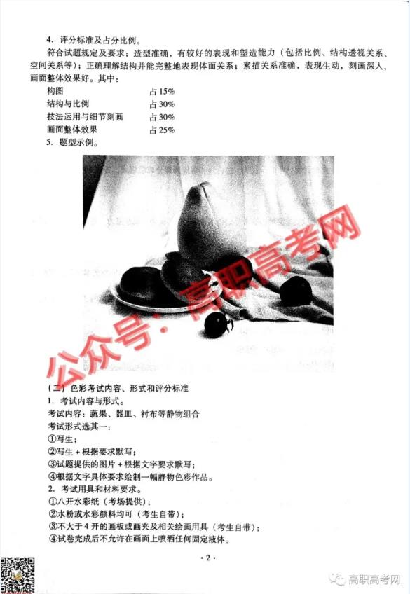 技能證書 | 美術高職高考詳解，附2021年高職高考《美術基礎》考試說明及樣題